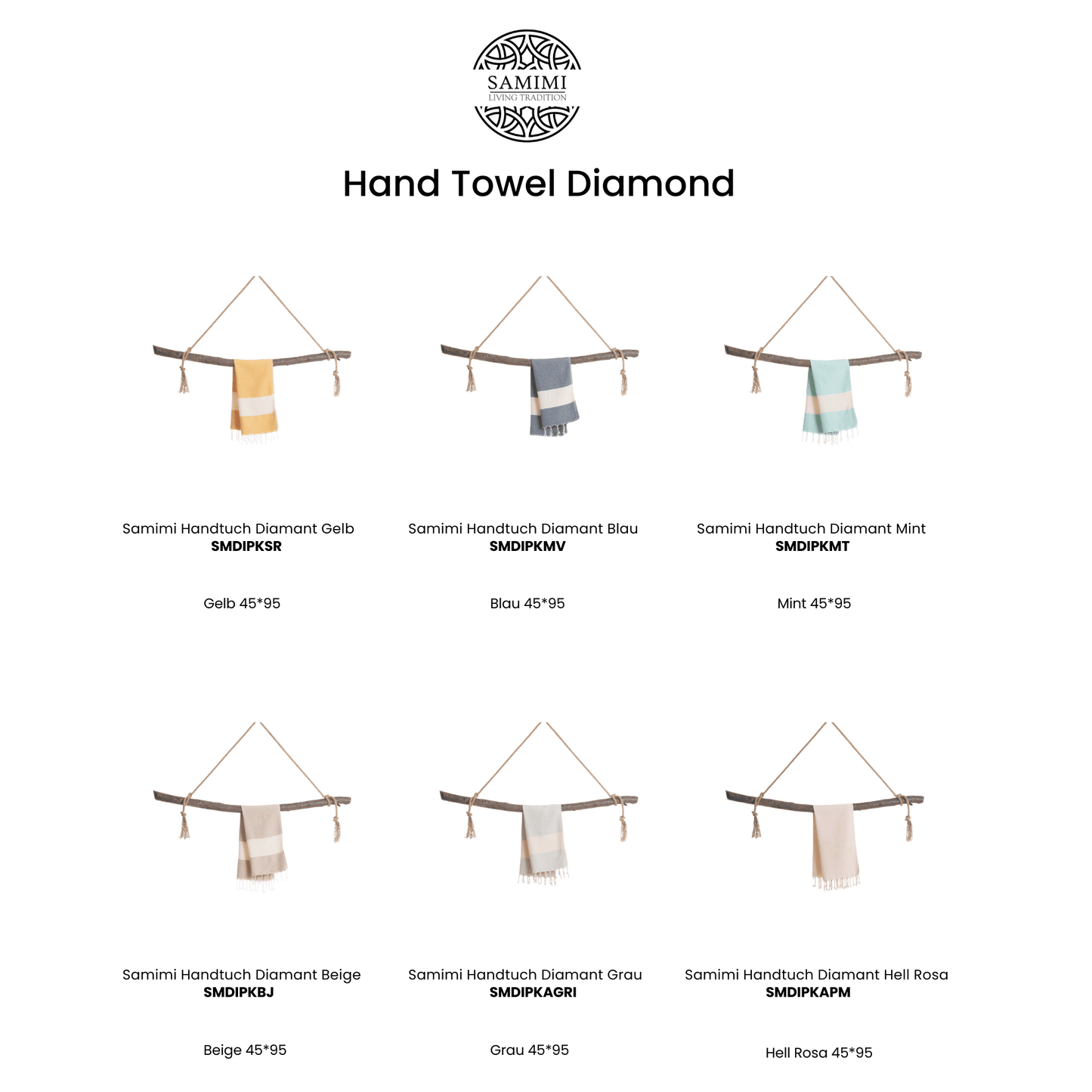 Tea Hand Towel Diamant Grey