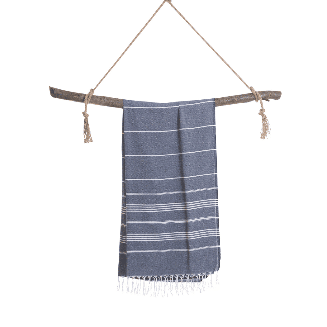 Beach Spa Turkish Hammam Towel Sultan Dark Blue