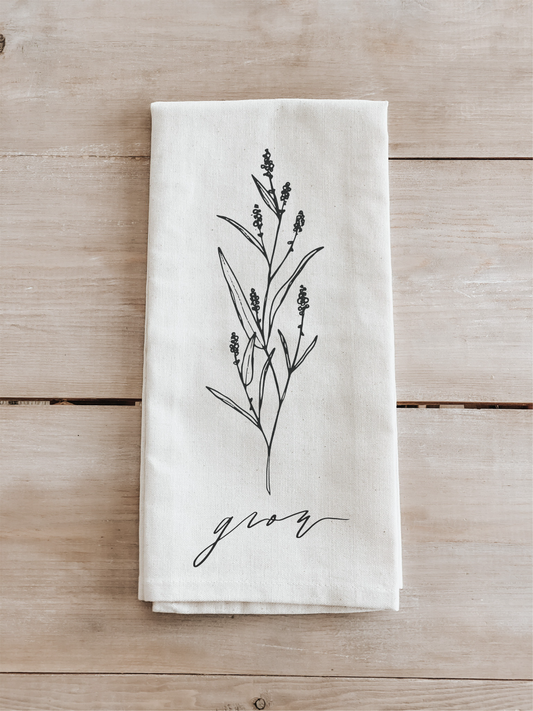 Grow Wildflower Tea Towel